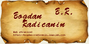 Bogdan Radičanin vizit kartica